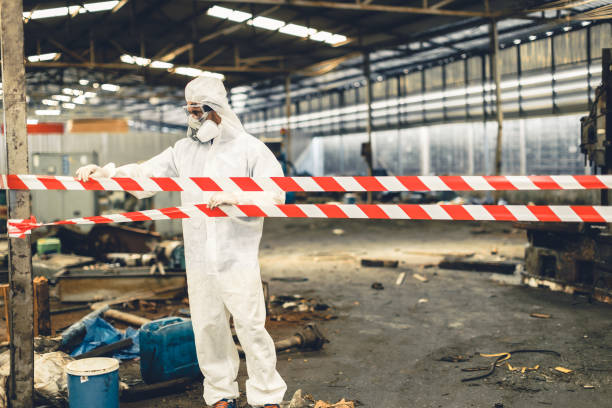 Professional Biohazard Cleanup technician working in Pierson, MI